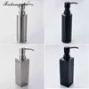 Falangshi High Quality Black Soap Dispenser Bathroom Accessories Stainless Steel 304 Wall Mounted Liquid Organize WB8600 211206