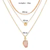 Multilayer Onregelmatige Crystal Druse Hanger Ketting Gouden Kettingen Kettingen Choker Damesmode Sieraden Will en Sandy