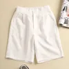 Cotton and linen casual shorts women's plus size summer style Korean high-waist thin wide-leg 210719