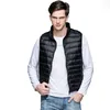 Men's Vests Spring Man Duck Down Vest Ultra Light Jackets Men Fashion Sleeveless Outerwear Coat Autumn Winter 90% White Stra22