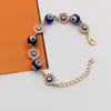 S2696 Modeschmuck Evil Eye Armbänder Glasperlen Strass Blue Eye Kettenarmbänder