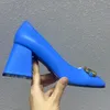 İlkbahar ve Sonbahar Tasarımcısı kadın Ayakkabıları Gerçek Tole 7.5 cm Yüksek Topuk Ayakkabı Düğün Zarif Tek Bayan Kalın Topuk Yüksek Kalite Kadınlar 34-43