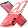 Прозрачный ультра Тонкий TPU Кристалл Crystal Clear Мягкие Четыре Назад Для iPhone 6 7 8 X XR XS 11 12 Pro Max Samsung HTC Android Phone