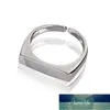 Offener Ring aus 100 % 925er Sterlingsilber, minimalistischer, unregelmäßiger, gewellter, glatter Öffnungsring, Bague Femme Argent-Geschenk