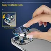 3D Tempered Glass Camera Screen Protector f￶r iPhone 14 13 Pro Max 12 Mini 11 Smart mobiltelefon Premiumkameror Filmer Filmlins med detaljhandelspaketl￥da