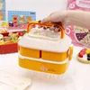 TUUTH Microwave Kids Lunch Box Cute Student Office Bento Large Capacity Food Storage with Independent Cutlery 211108