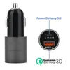 شاحن سيارة PD20W الجديد QC3.0 PD20W Auto Auto Auto Auto Mobile Car Charger لجميع الهاتف