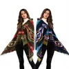 Акриловые винтажные 70-х этнические геометрические женские свитер AZTEC племенной бахромой индийский цыганский хиппи вязаный с капюшоном кардиган куртка