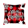 Kuddefodral Santa Claus Julgran Snögubbe Elk Pillowcase Färgglada Pillowcover Hem Soffa Bil Inredning Pillowcases wll1098