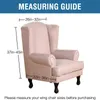 Elastic Wing Armchair Slipcover Velvet Plush Back Chair Sofa Cover Stretch Washable Removeble Furniture Protector 211116