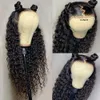 Long Deep Wave Frontal Wigs For Black Women Brazilian Human Hair Curly 13x4 Synthetic Wet And Wavy Water Wave Lace Front Wig