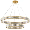 Salon lustre moderne simple atmosphère salle à manger chambre nouvelle lumière de luxe haute qualité ménage rond cristal Chandeli