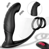NXY Cockrings Anal Vibrator Male Prostate Massager With Penis Ring G-Spot 3-in-1 Remote Control 9 Stimulation Patterns Sex Toys Women Couple 1124