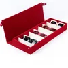 Opbergdozen Bakken 8 Slot Brillen Standhouder Voor Zonnebril Glazen Vitrine Sieraden Lade Box Organizer Unisex252I