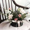 Mini Round Cardboard Paper Flower Boxes Rose Box Valentine039S Day Florist Gift Party Favor Packaging Wedding Decoration Wrap9256008