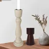 Kerzenhalter 1 stück weiß einfache antike massivholz halter hochzeit tischdekoration wohnzimmer stand