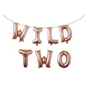Party Decoration 7 Pcs/set Cute Baby 1st Birthday Balloons 16inch Letter Foil WILD ONE Decorations Favor Supplies
