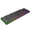AK-600 przewodowa klawiatura do gier 104 klawisze mechaniczne podświetlane RGB dla graczy komputerowych Teclado Mecanico Clavier Keyboards