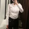 Dames Mode Kantoren Basic Blouses Lange Mouwen Button-Up Vrouwelijke Shirts Blusas Chic Tops 210420