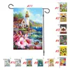 Butterfly spring flag linen Garden Flag double sided printing home Outdoor Thanksgiving Banner Flags 11style T2I51931