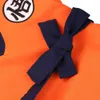Halloween dla dzieci dorosłe garnitury Son Goku Cosplay Cosplay Anime Superheroes Tumbuit Black Hair Costume Dress Up Y0903345s