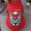 Designer Pet Dog Apparel French Luxury G Vest Teddy Cat Summer Cotton Bowable T Shirts Två ben slitage för Middle Small Dogs Clot296t