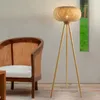 Lámparas de pie Lámpara de diseño Sala de estar Dormitorio País nórdico B Villa Apartamento Bambú Tejido Creativo Artístico