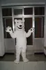 Immagine reale Costume della mascotte dell'orso polare bianco vestito operato per la personalizzazione del supporto per la festa di carnevale di Halloween