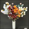 Fleurs décoratives couronnes fournitures de fête de fête maison jardin nordique artificiel mariage décor lanterne fruits arc soie fausses plantes Flores D