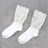 Sports Socks 2022 Spring Korean Lace Goddess Long Tube Pile Cotton Sock Women's Trend Calf