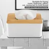 Tissue Boxes & Napkins Plastic Box Brand Modern Wooden Cover Paper With Oak Home Car Holder Case Organizer