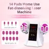 Body Slimming Fat Burning Beauty Machine 14 Pads 5MW Led Laser 10 Big 4 Small For Salon Spa Use