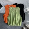 10 colori estate nuova moda 100% cotone canotta senza maniche canotta casual di alta qualità top abbigliamento S3XL 210412