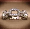 Anéis de desenhador de moda para mulheres brilhando cristal diamante pedra anel jóias