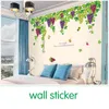 Nouveau Design Extra Large 2pcs / set (A / B) Fruit Raisin Wall Sticker Romantique Tv / chambre / salon Art Sticker Kids Room Decor 210420