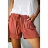 Hoge taille shorts voor vrouwen zomer vrouwen Koreaanse stijl casual losse high-taille strappy wide-been korte strand 210517