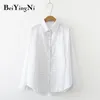 Mode Shirts Kvinna Plaid Långärmad Oversized Casual Slim Vintage Blusar Blusas Womens Preppy White Top Mujer 210506
