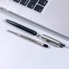 Classic Design Metal Ballpoint Pennen Commerciële Pen Luxe Draagbare Roterende Automatische Exquisite Student Leraar Schrijven Tool Gift DH9897