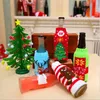 Party Funse Рождественские вязаные вина Бутылка для бутылки Рождественские Santa Snowman Moose Beer Botting Covers T2i52929