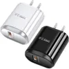 Snabbladdare QC3.0 US EU Fast Plug AC Home Travel 18W Wall Charger för iPhone 15 12 11 13 14 SAMSUNG S10 S11 Obs 10 HTC Android -telefon