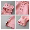 Pembe / Gri / Sarı / Yeşil / Bordo Hoodie Çocuklar Için Sonbahar Kış Sıcak Kazak Moda Erkek ve Kız Kazak Kostüm 211023