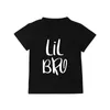 T-tröjor Lilla bror Big Sister Kids Baby Girl Boy Casual T-shirt Sommar Kortärmade Twins Matchande Outfit Tops Gulliga tröja Kläder