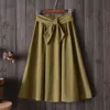 Gonne Donna Classica Film Letterario Elegante Urmiitro Midi Lunghezza al ginocchio Gonna estiva Donna con cintura A-line Scuola 50