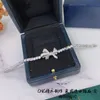 Link Chain S925 Sterling Silver Fashion Bow Bracelet Hand Inlaid With High Carbon Diamond Quality Jewelry Kent22