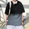 Männer Summmer Hip Hop Gradienten Mann Baggy T-shirt 2021 Koreanische Streetwear Männlichen Top Tees Harajuku Herren Kleidung