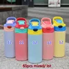 USA STOCKED UV Color Changing Bottle 12oz Sublimation Straight Kids Sippy Cups Stainless Steel Double Wall Insulated Vacuum Sunsh290M