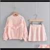 Sets Babykleding Baby Kids Maternity Drop Levering 2021 2 stuk Set van Herfst en Winter Girl Girl Top Modieuze Kinderen Mode Trui Pullo