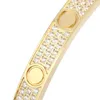 Mode nagelarmband skruv silver guld armband kärlek femme designer smycken de luxe kvinnor mens diamant manschett med damm väska8894582