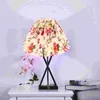 Lampa täcker nyanser 1pc Flower Pattern Cloth Art Lampshade för hemljusinredning