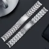 20mm 22mm Rostfritt Strålband Silvery Armband Byte Matel Bälte för Omega 007 Watch Tillbehör